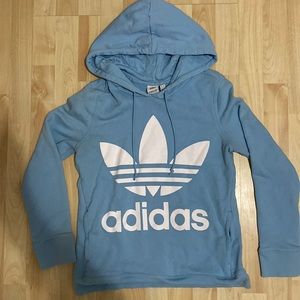 Adidas | light blue | large logo | size small